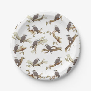 Prato De Papel Rindo Kookaburra - Pássaro Australiano Eucalyptus