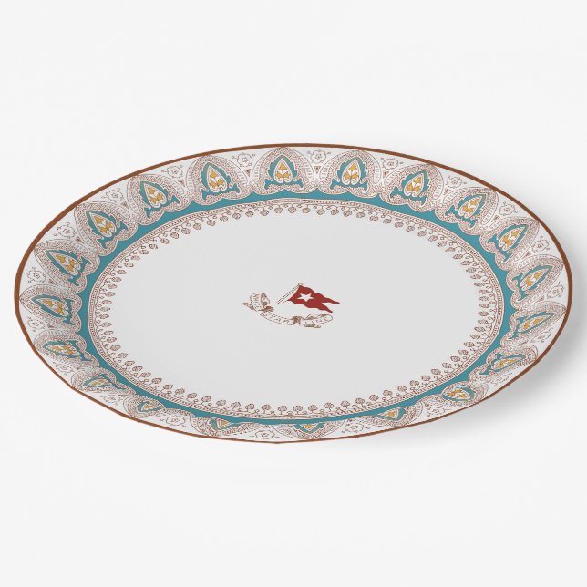 Prato De Papel RMS Titanic First Class China Pattern Plate (Inclinado)