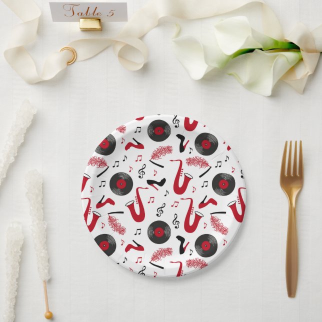 Prato De Papel Roaring 1920s Art Deco Paper Plate  (Casamento)