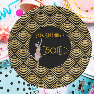 Prato De Papel Roaring 20's Flapper Twenties Excelente Gatsby 192