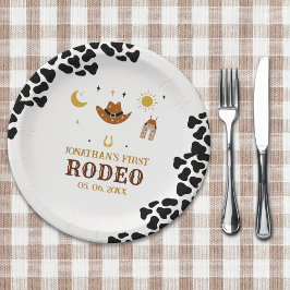 Prato De Papel Rodeo First Birthday, Cowboy Birthday Boy