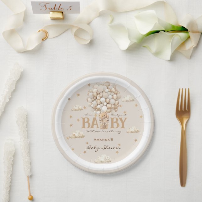 Prato De Papel Rolhas de Urso Mal Esperam Bolo de Ouro para Chás  (Casamento)