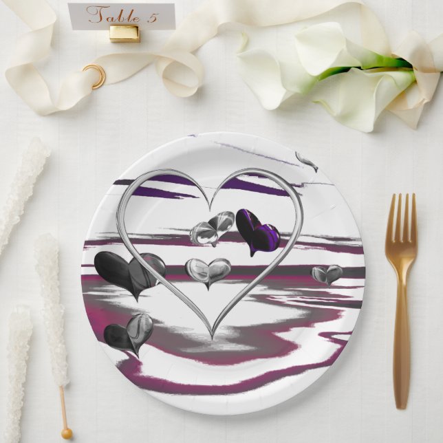 Prato De Papel Romance futurístico (Casamento)