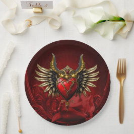 Prato De Papel Romance Gótico, o coração da paixão.