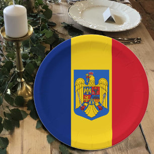 Prato De Papel Romênia, Bandeira romena, aniversário/esporte