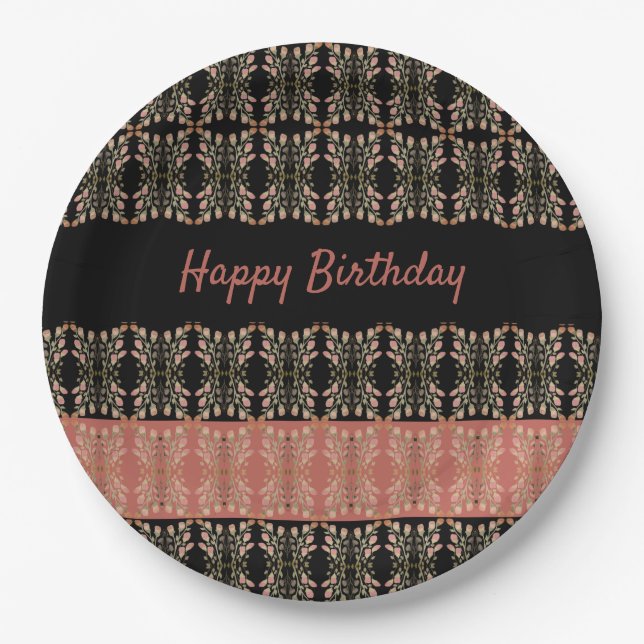 Prato De Papel Ronda Floral bonito (Frente)