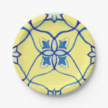 Rondel Mediterrâneo Amarelo e Azul
