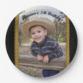 Prato De Papel Rope Frame Western Style Plates