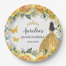 Rosa Amarelo Borboletas Florais Princesa