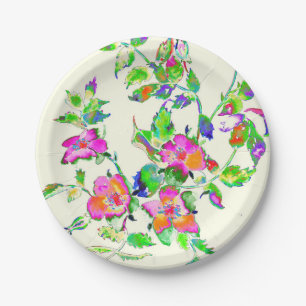 Prato De Papel Rosa de Vintage Rosa