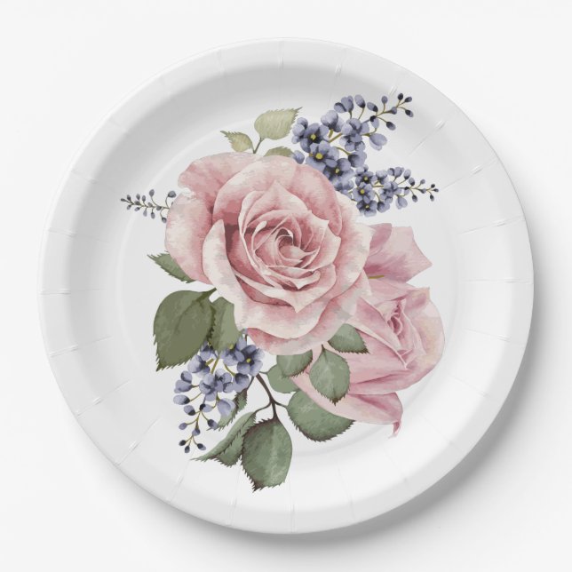 Prato De Papel Rosa do País Rosa (Frente)