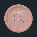 Prato De Papel Rosa Dourado Sparkle Glitter Hen Party<br><div class="desc">Rosa rosa rosa Dourada Faux Sparkle Glitter Bachelorette Hen's Convite de festas Paper Party Plate. Esta Prata de Festa é perfeita para a Festa de solteira que está a tentar celebrar no Dourado Rosa Rosa Rosa Rosa Rosa. A placa pode ser personalizada para incluir seu nome e data da festa....</div>