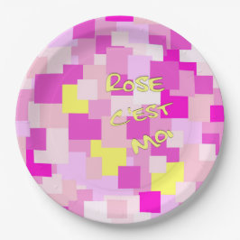 Prato De Papel Rosa é a minha placa Jante