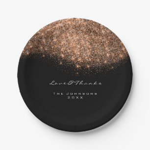 Prato De Papel Rosa Festa de aniversário Dourada de Literatura 16