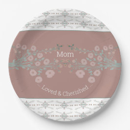 Prato De Papel Rosa Floral