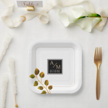 Rosa Monograma Elegante Branco