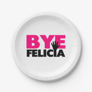 Prato De Papel Rosa quente da onda da mão de Felicia do adeus