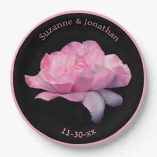 Prato De Papel Rosa Rosa Rosa Rosa Personalizada Bridal