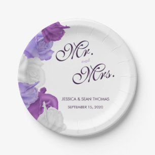 Prato De Papel Rosas Chic Heirloom Casamento