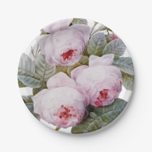 Prato De Papel Rosas de colheita franceses