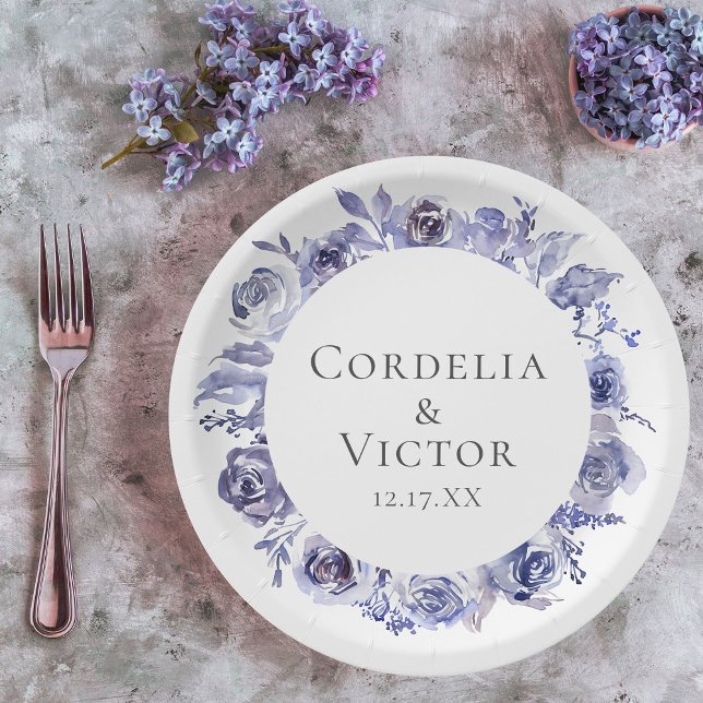 Prato De Papel Rosas Roxas (Criador carregado)