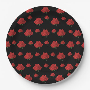Prato De Papel Rosas vermelhas
