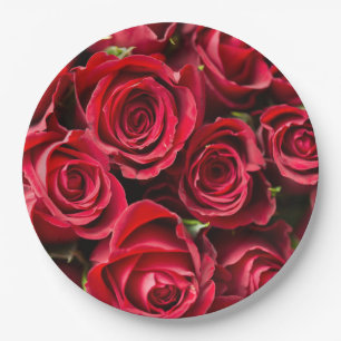 Prato De Papel Rosas vermelhas