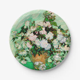 Prato De Papel Rosas Vincent Van Gogh (1890)