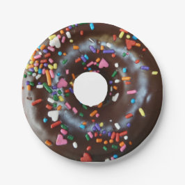 Prato De Papel Rosquinha do chocolate