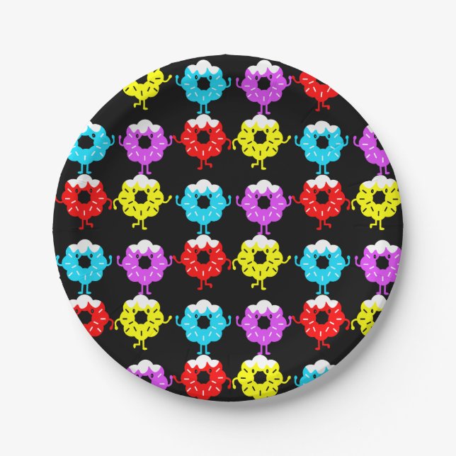 Prato De Papel Rosquinhas Doughnut (Frente)