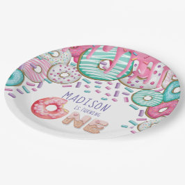 Prato De Papel Rosquinhas personalizadas borrifadas no primeiro a