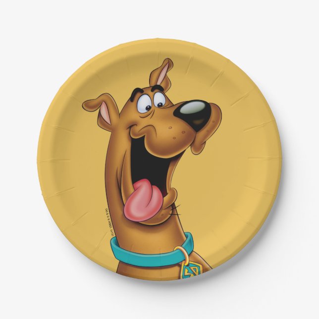 Prato De Papel Rosto Scooby-Doo Excitado (Frente)