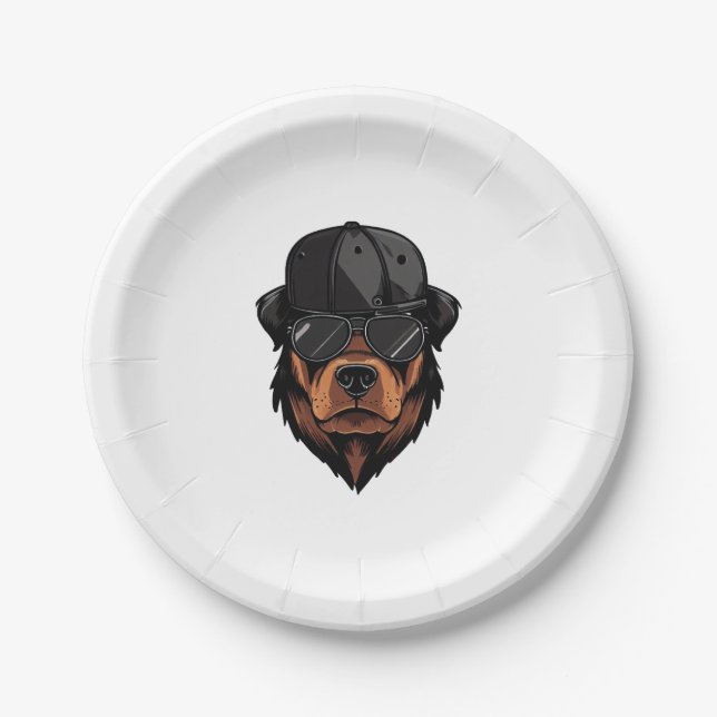 Prato De Papel Rottweiler Gangster (Frente)