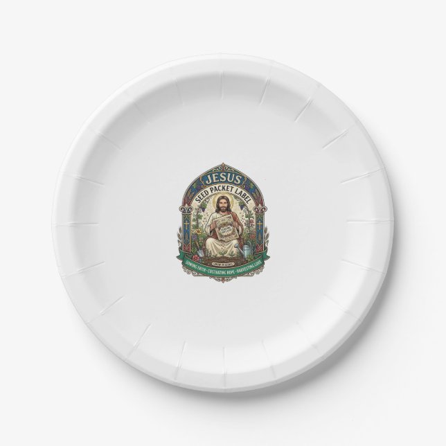 Prato De Papel Rótulo de Pacote de Sementes Jesus Pacote de Semen (Frente)
