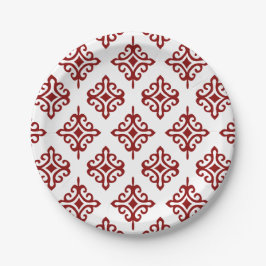 Prato De Papel Round plate with a white background