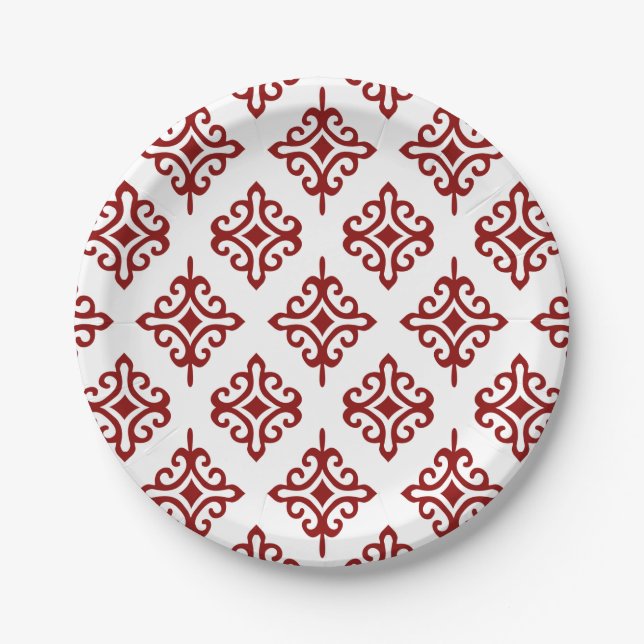 Prato De Papel Round plate with a white background (Frente)
