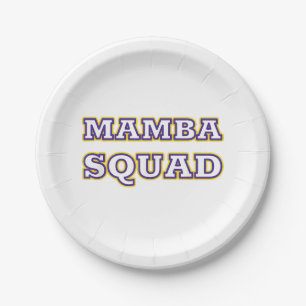 Prato De Papel Roupa engraçada do Mamba Squad para amantes de cob