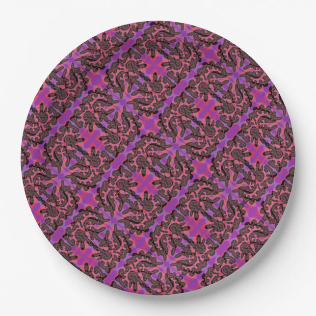 Prato De Papel Roxo (Frente)