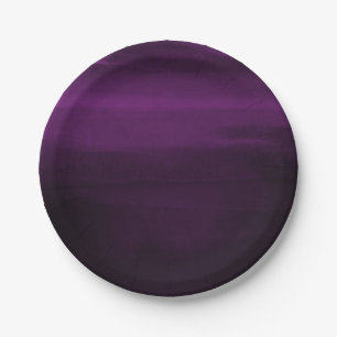 Prato De Papel Roxo Ameixa Moderno Aquarela Chique Elegante