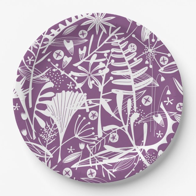 Prato De Papel Roxo Botatânico Moderno (Frente)