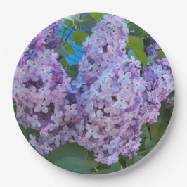 Prato De Papel Roxo Lilac Blooms Floral