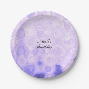 Prato De Papel Roxo Vintage Retro Glamour Moda Arte Circular