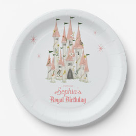 Prato De Papel Royal Castle Plates Pink