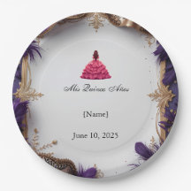 Royal Elegant Quinceañera Purple e Partido Dourado