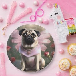 Prato De Papel Royal Pug: A Princesa Fada dos Reinos Encantados