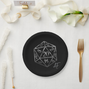Prato De Papel RPG Crit AF   Fantasy Tabletop Retro Gamer Dice