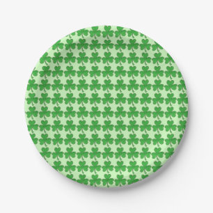 Prato De Papel Rua de Véu Verde Irlandês. Dia de Patrick