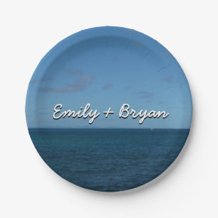 Prato De Papel Rua. Lucia Horizon Blue Ocean