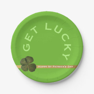 Prato De Papel Rua Patrick Real 4 Leaf Clover Consiga Lucky Green