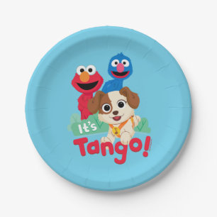 Prato De Papel Rua Sésamo   É Tango com Elmo & Grover